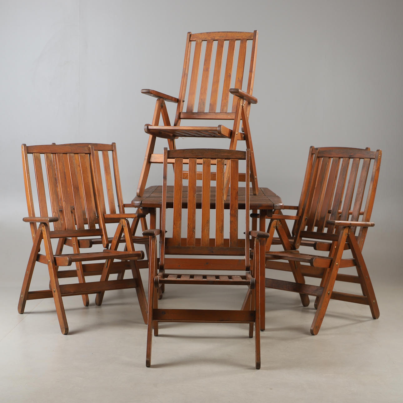 TRÄDGÅRDSMÖBLER, 7 delar, furu.