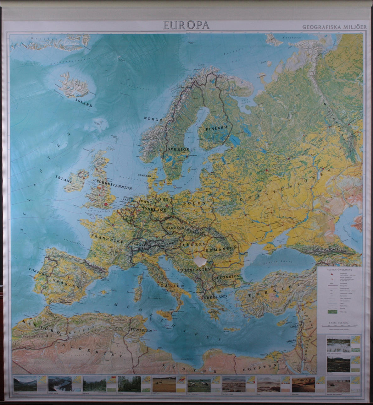 MAPA ESCOLAR, Europa, 1988.