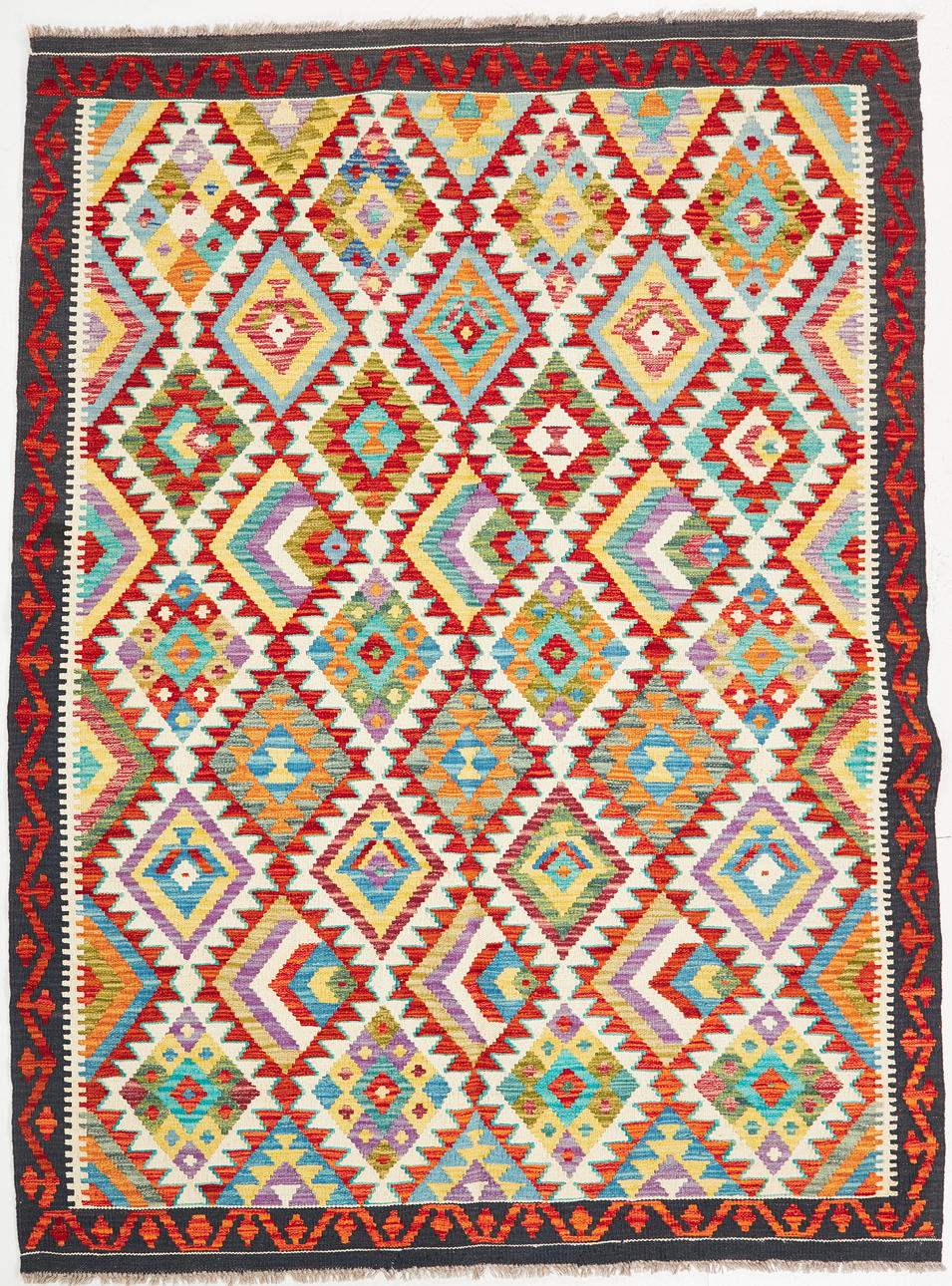 KILIM. Wool, contemporary, approx. 210x153 cm.