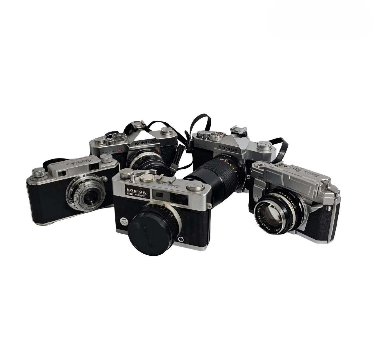 Konica. Collection of five cameras.