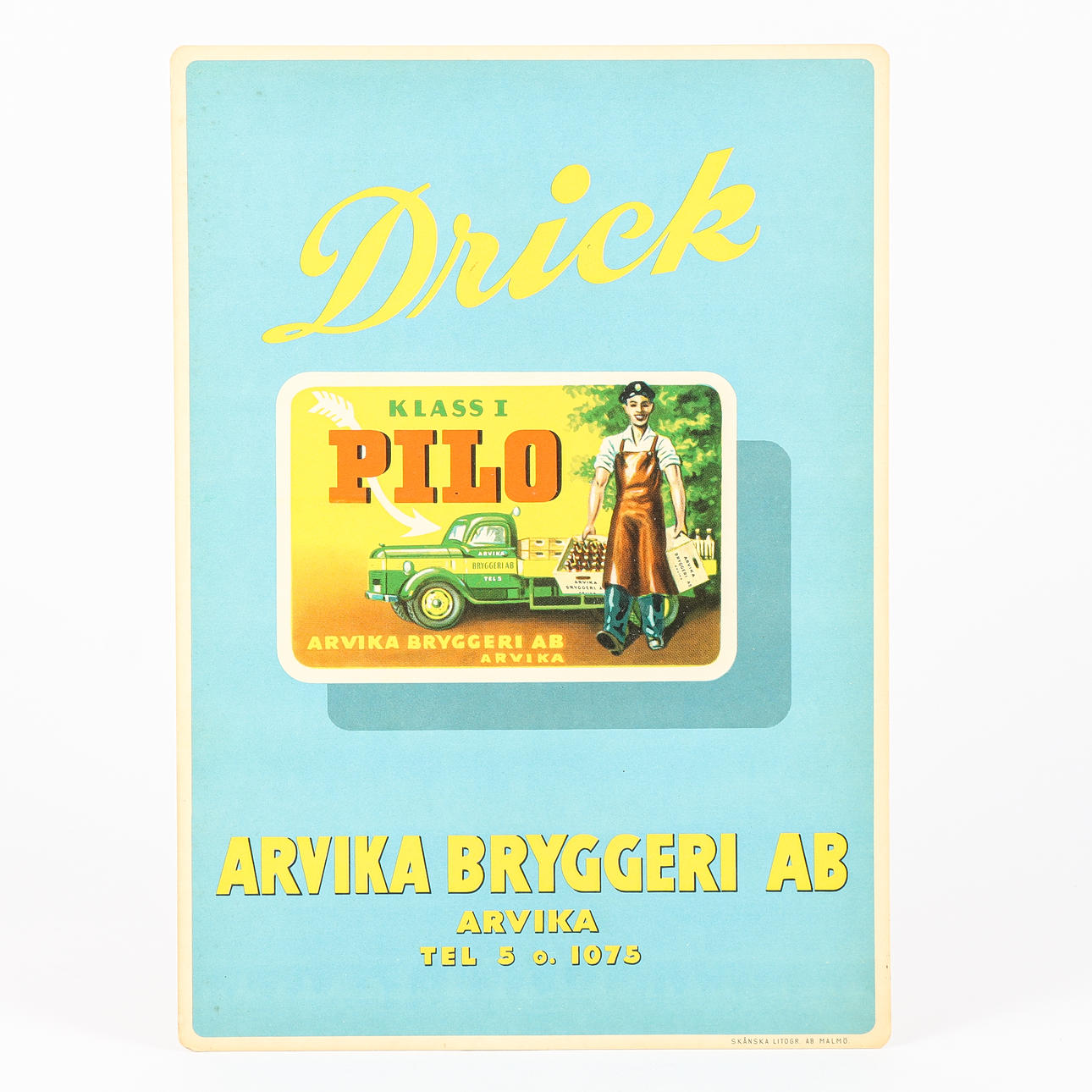 REKLAMSKYLT Arvika Bryggeri AB.