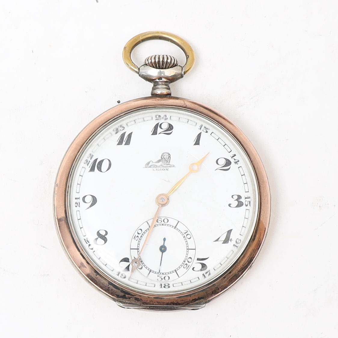 POCKET WATCH, silver “Lion”.
