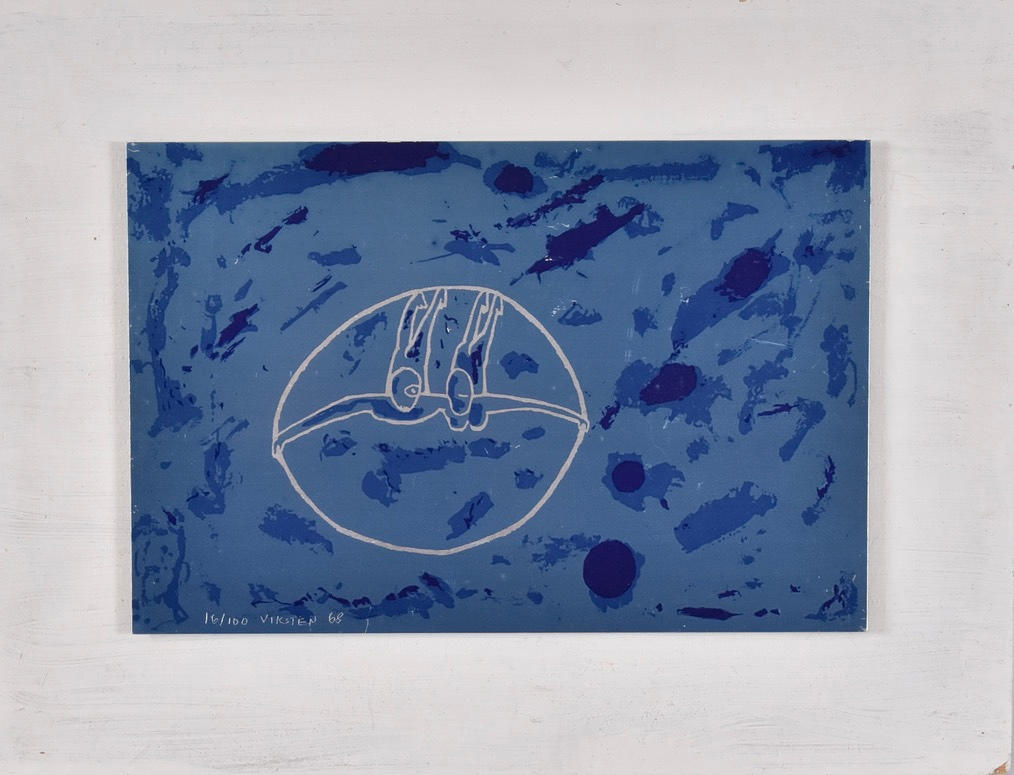 HANS VIKSTEN. screen printing on metal, reposition.