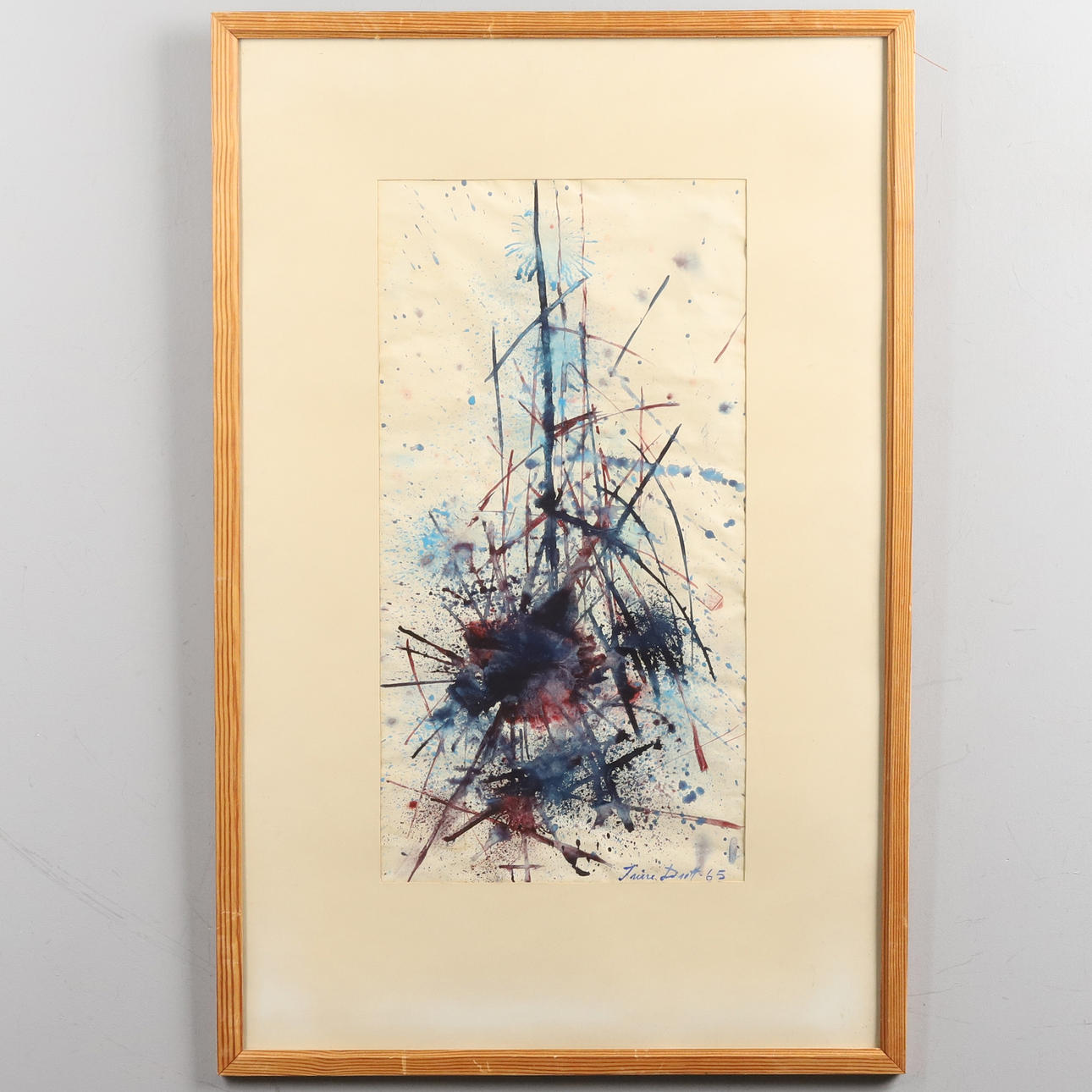 OIDENTIFIERAD KONSTNÄR. WATERCOLOUR, signed and dated -65.