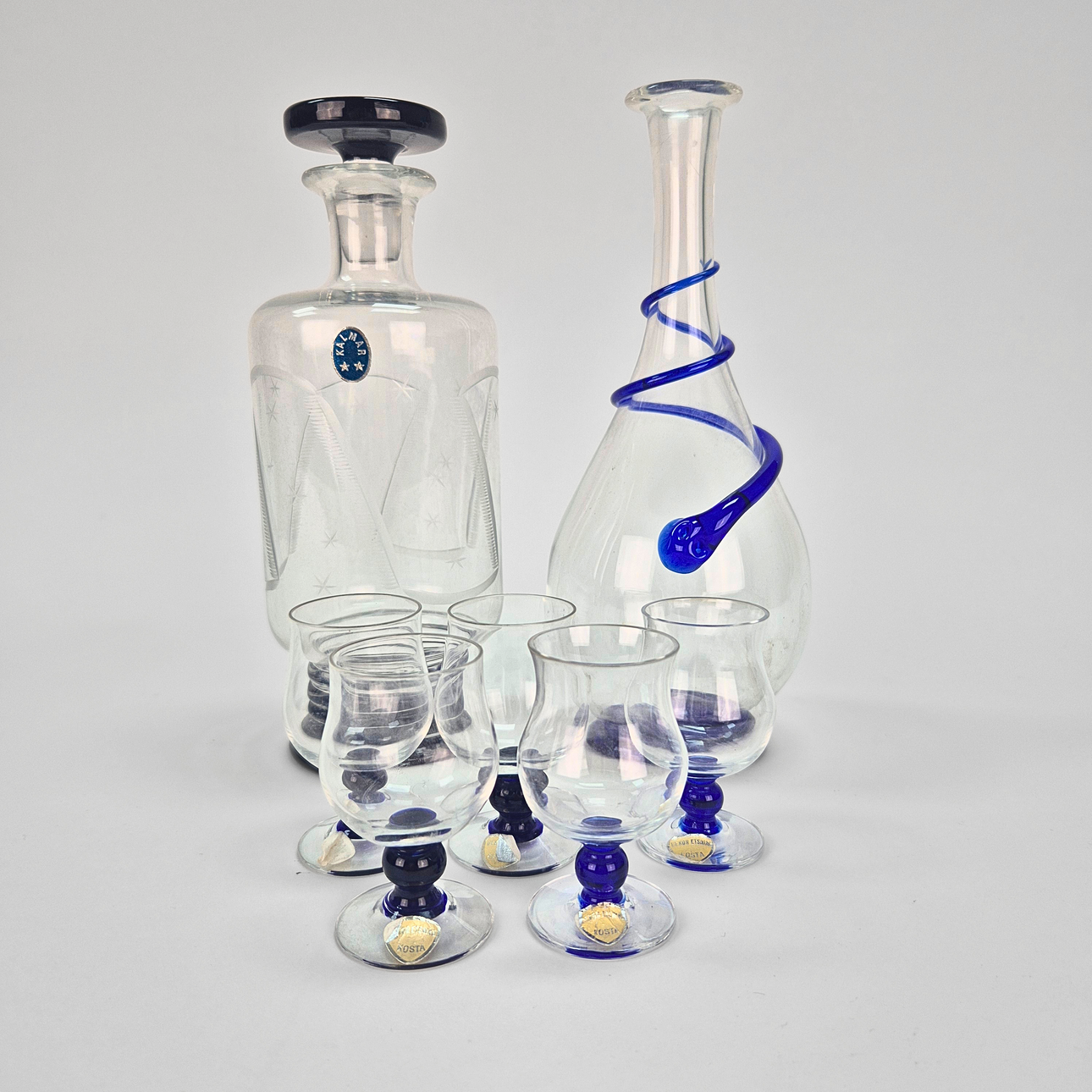 KARAFFER, 5 st glas, 1900 tal.