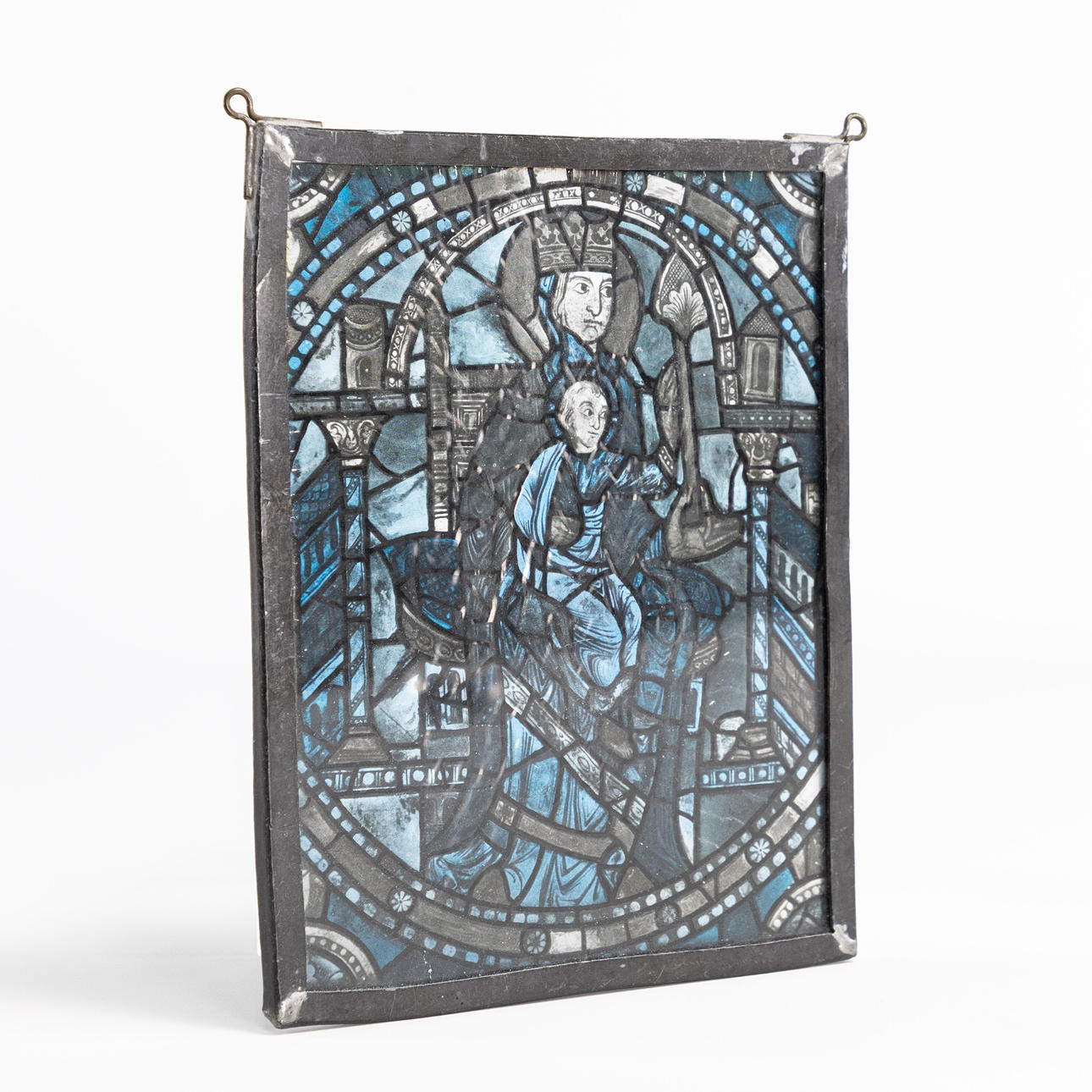 WINDOW ORNAMENT. Glass/lead.