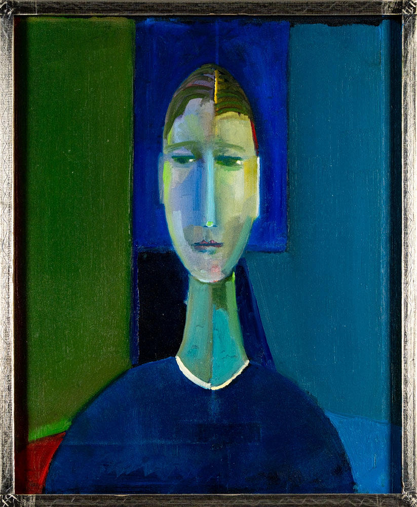 OLLE GUSTAFSSON. Oil on panel, signed, "Porträtt" dated 1998.