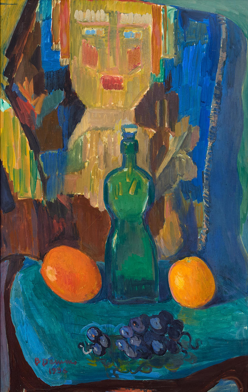 BERTIL DAMM. Still life with oranges.