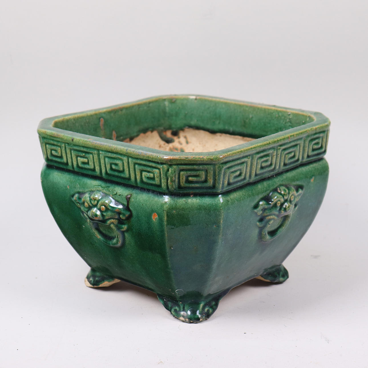 BONSAI POT, glazed ceramic, China.