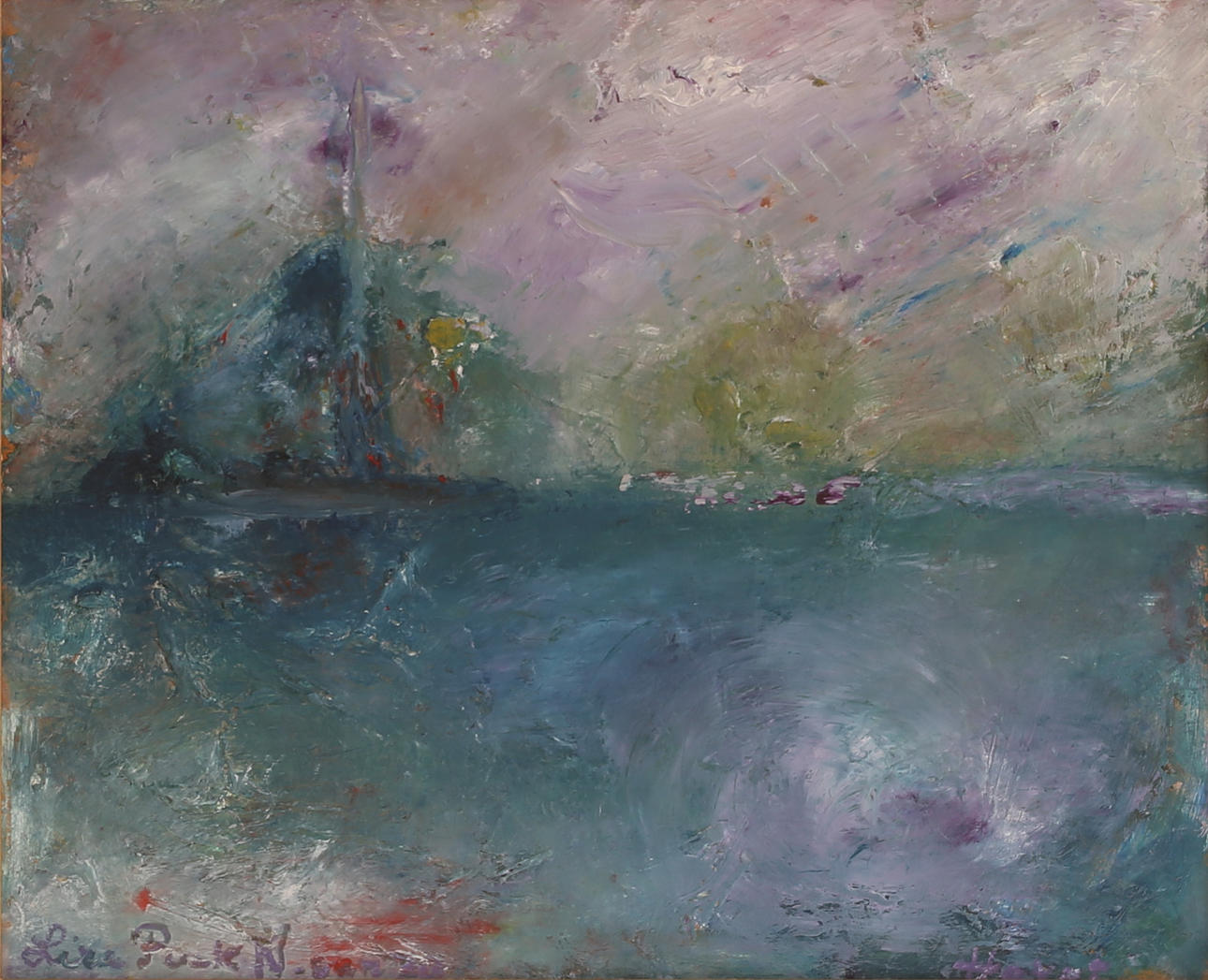 LISA PUCK-NIELSEN. Oil on panel, signed.