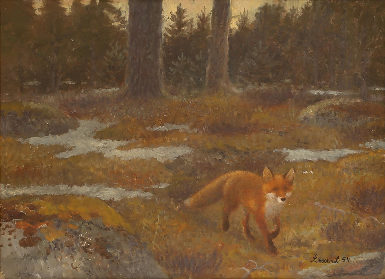LINDORM LILJEFORS. Oil on panel, signed, dated -54.