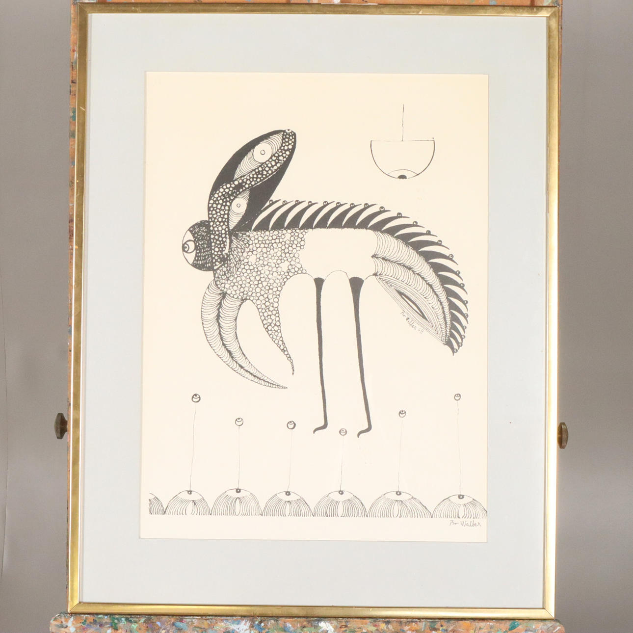 BO WALTER. LITHOGRAPHY, signed and dated.