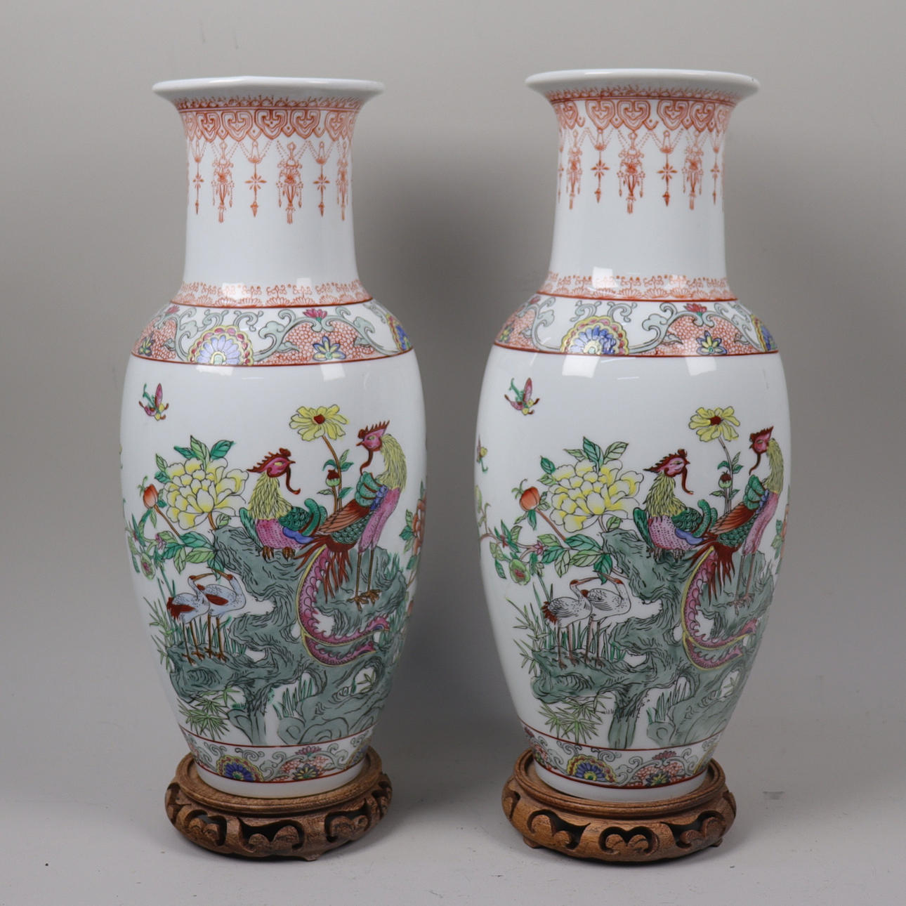 VASER, Kina, porslin, 1900-tal, 1 par.