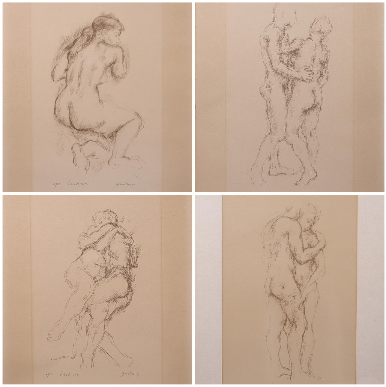 GUDMAR  OLOVSON. lithographs, models, 4 pcs.