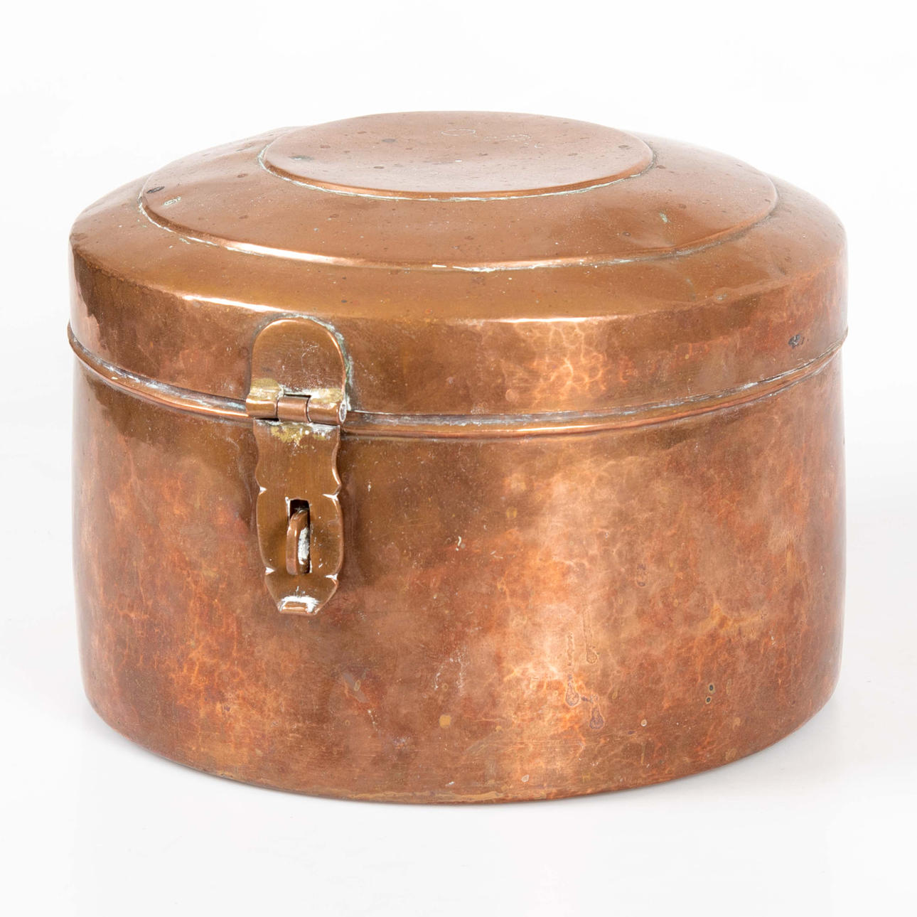 CROWN BOX, copper, dated 1805.