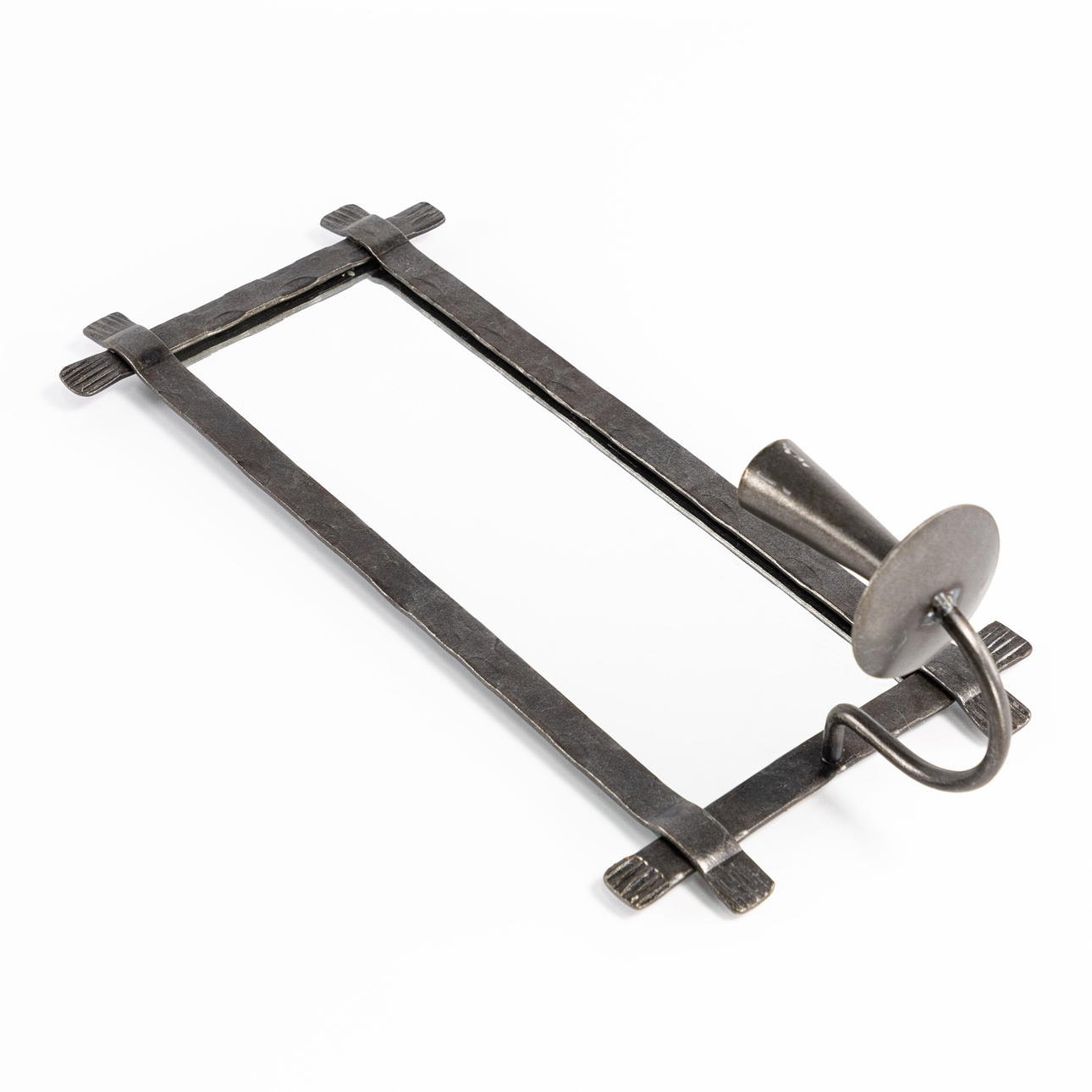 CANDLE SCONCE. Wrought iron.