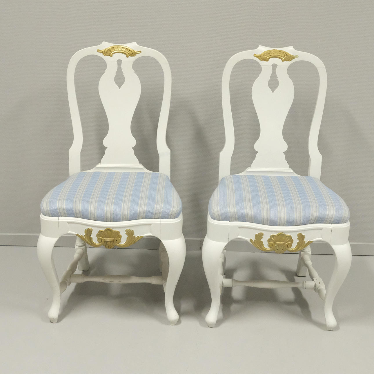 CHAIRS, A PAIR, ROCOCO STYLE.