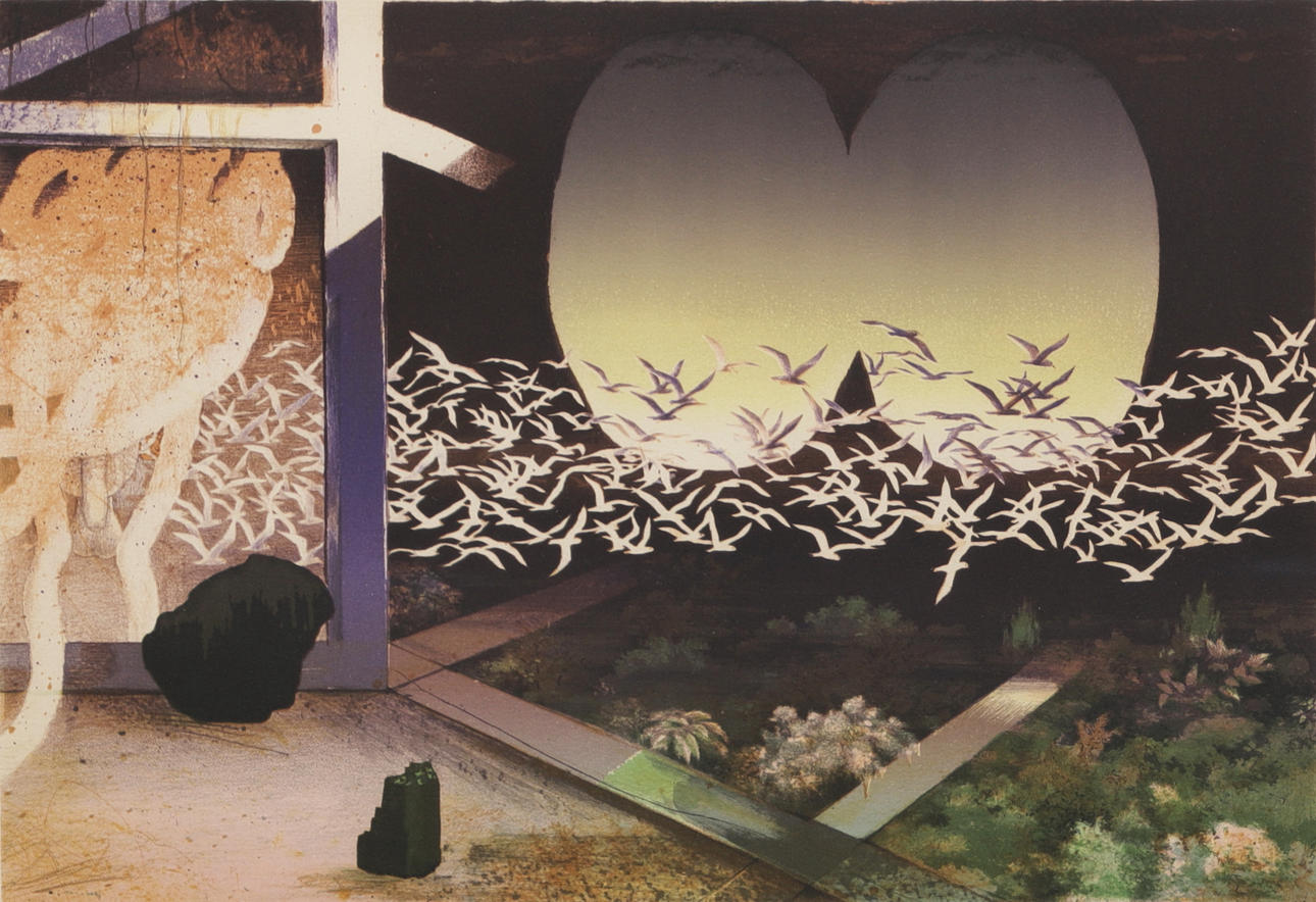 CARL OTTO HULTÉN. Composition, lithograph, signed and dated.