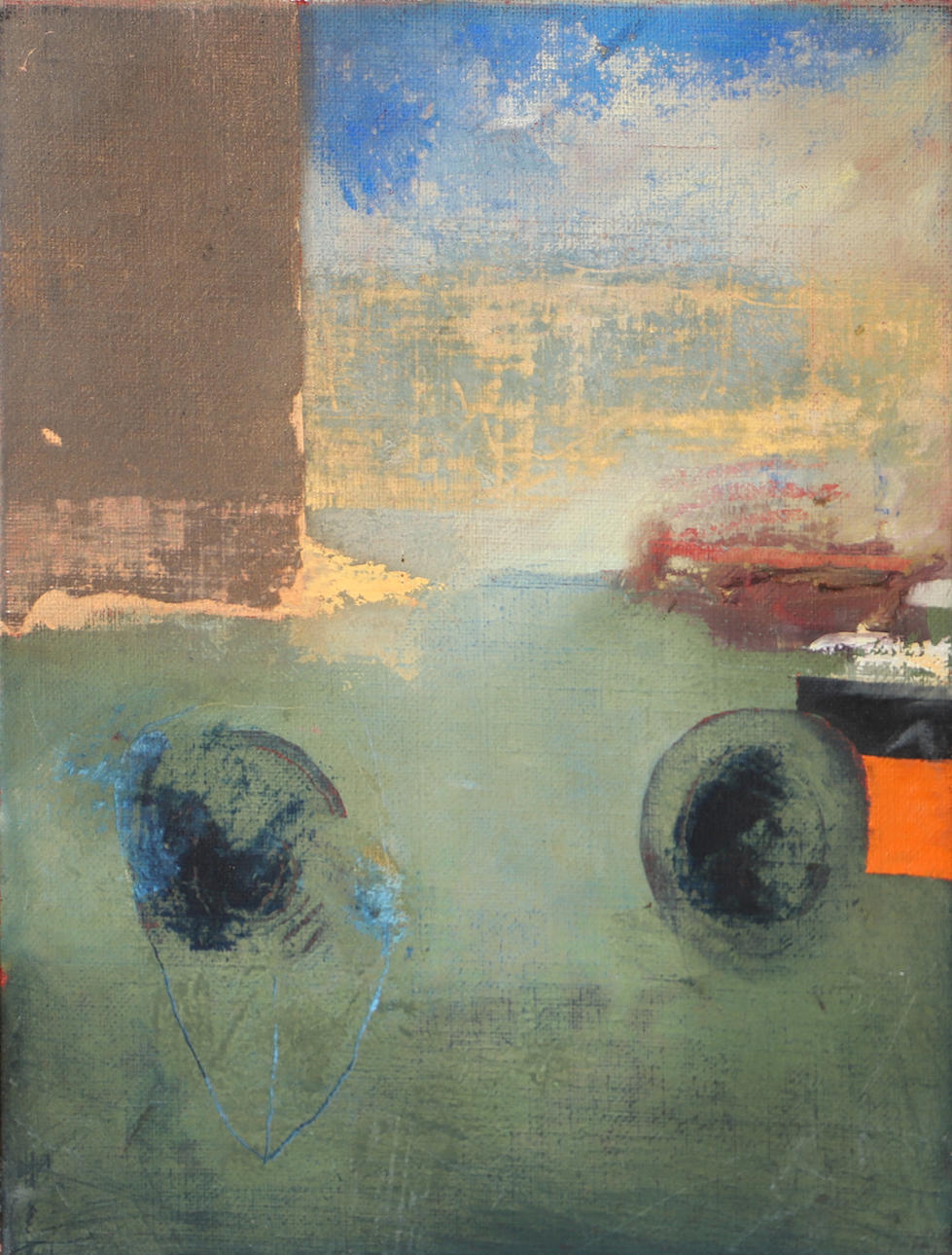 OKÄND KONSTNÄR. Composition, oil on canvas, unsigned.