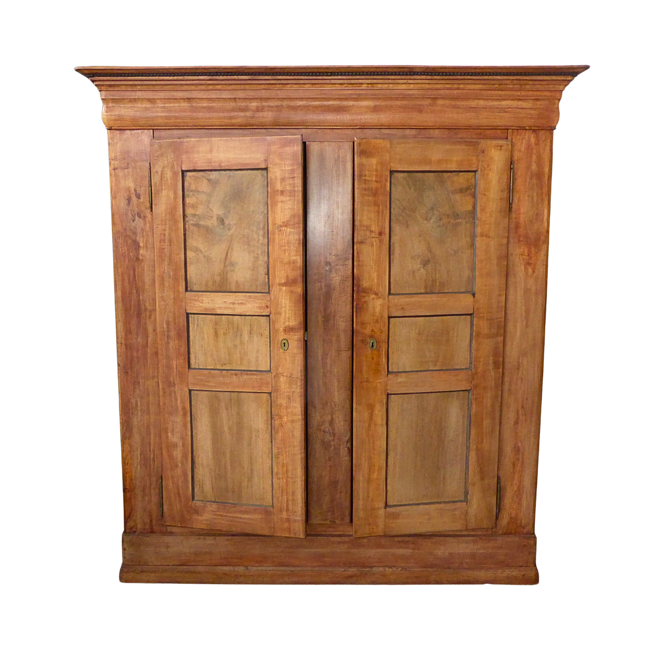 BIEDERMEIER WARDROBE IN CHERRY WOOD.