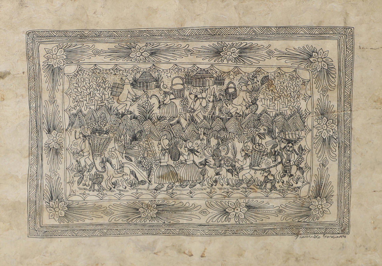 FRANCVISCO GARCIA. Figure composition, graphic print.