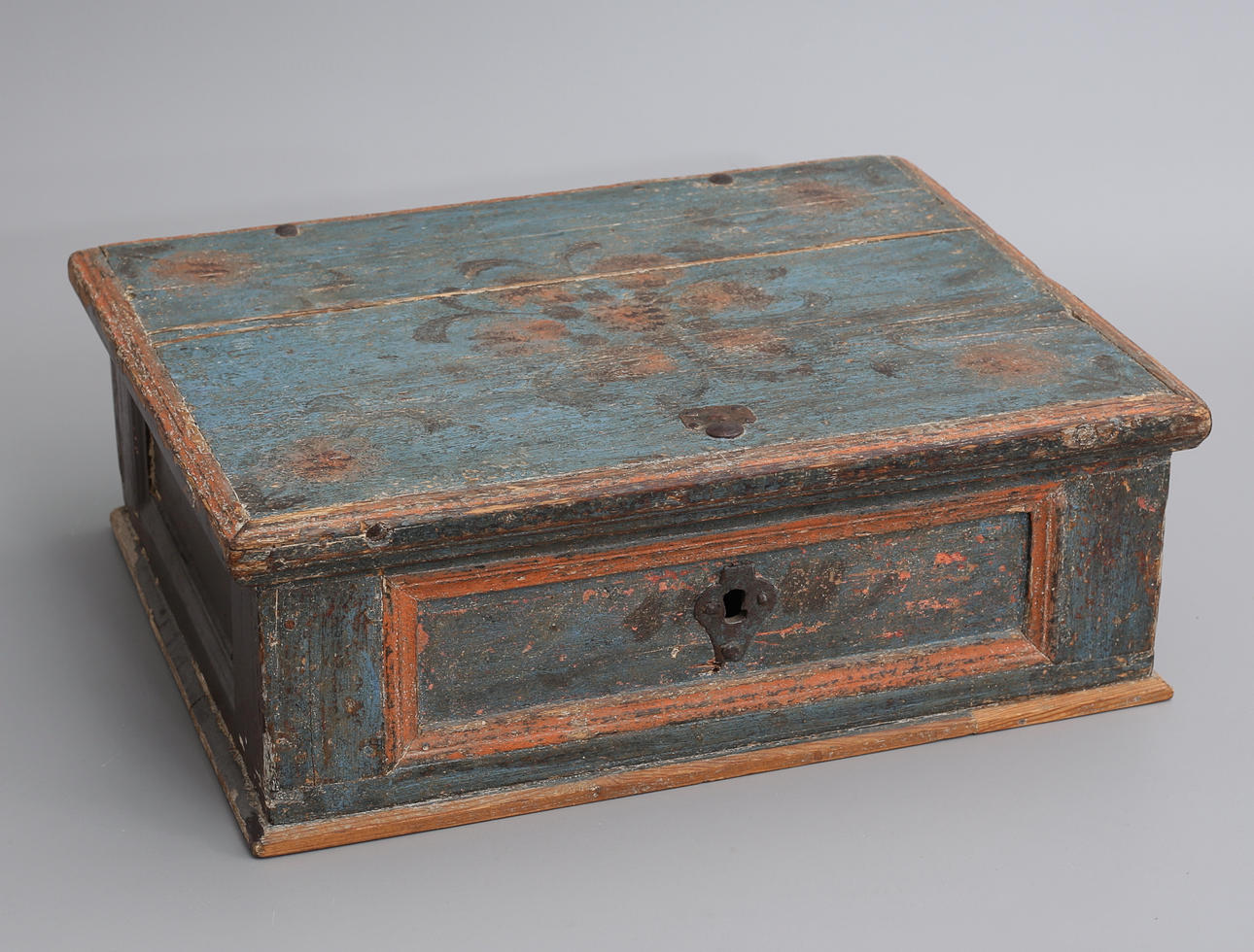 CHEST, folk art, dated 1765.
