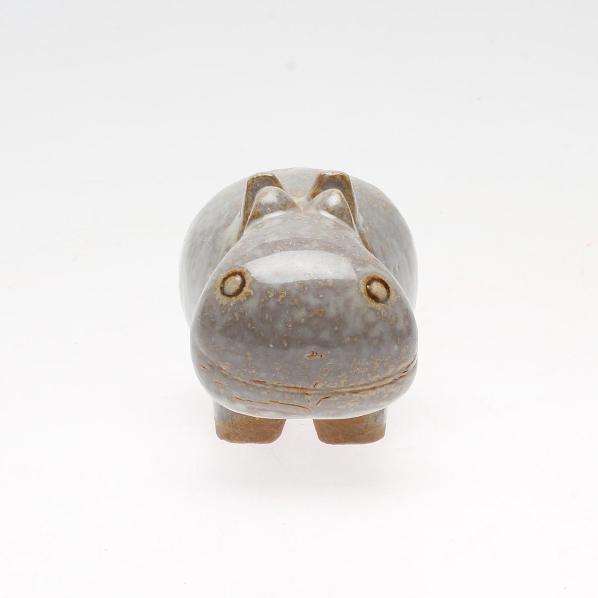 FIGURIN, Flodhäst, stengods. "Menageri", Lisa Larson, Gustavsberg. 1900-tal.