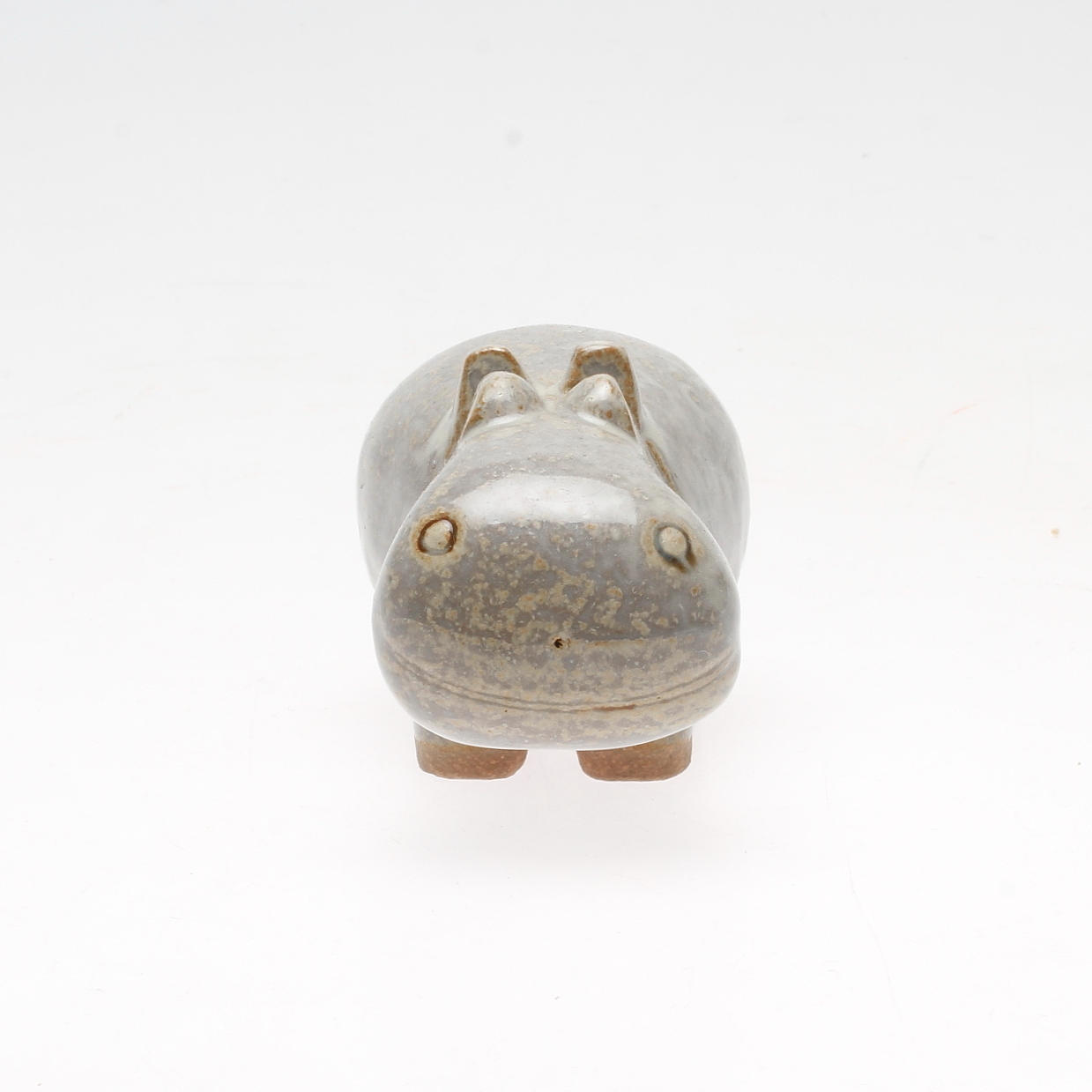 FIGURIN, Flodhäst, stengods. "Menageri", Lisa Larson, Gustavsberg. 1900-tal.