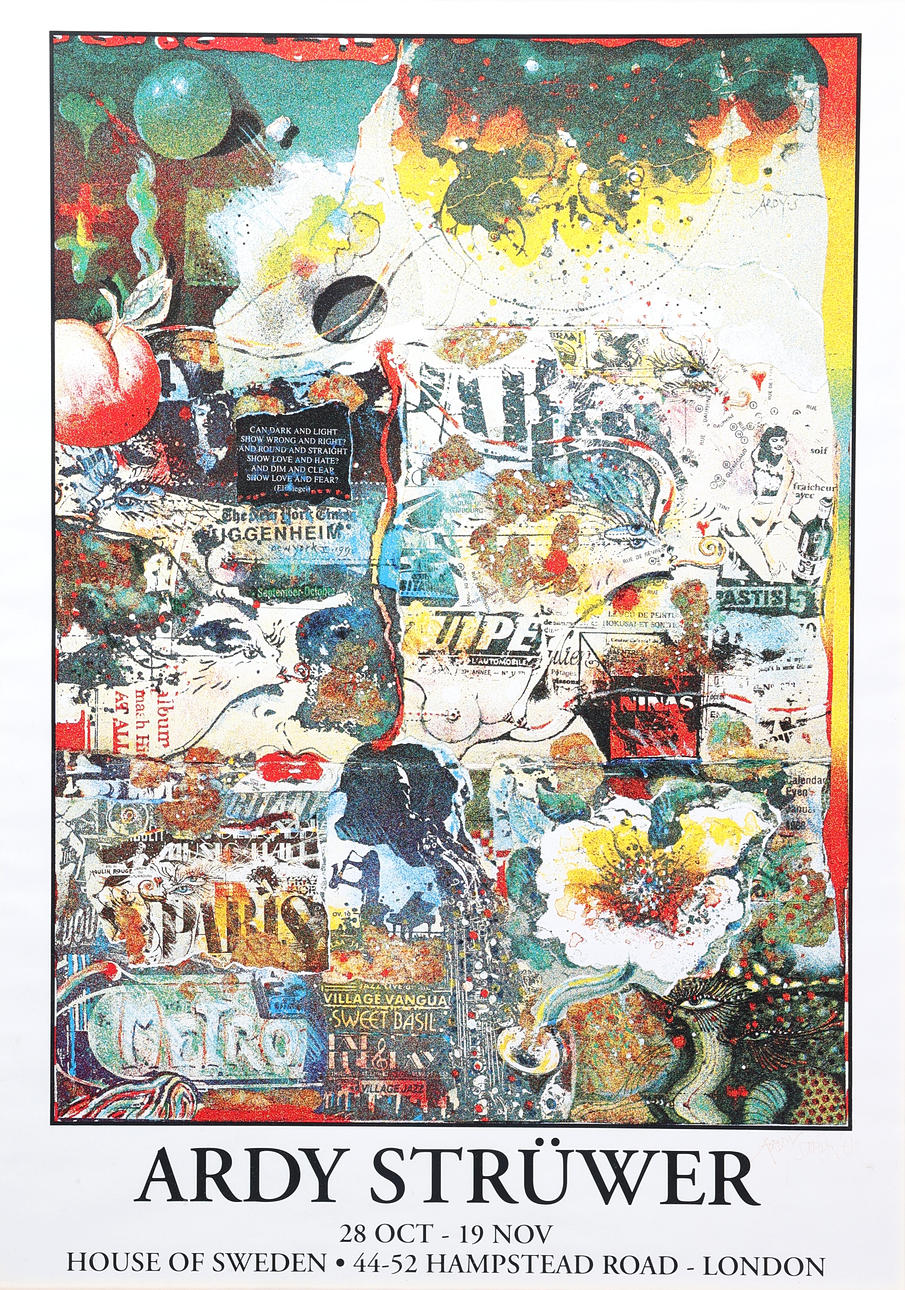 EXHIBITION POSTER, ARDY STRÜVER, AFTER, signed.