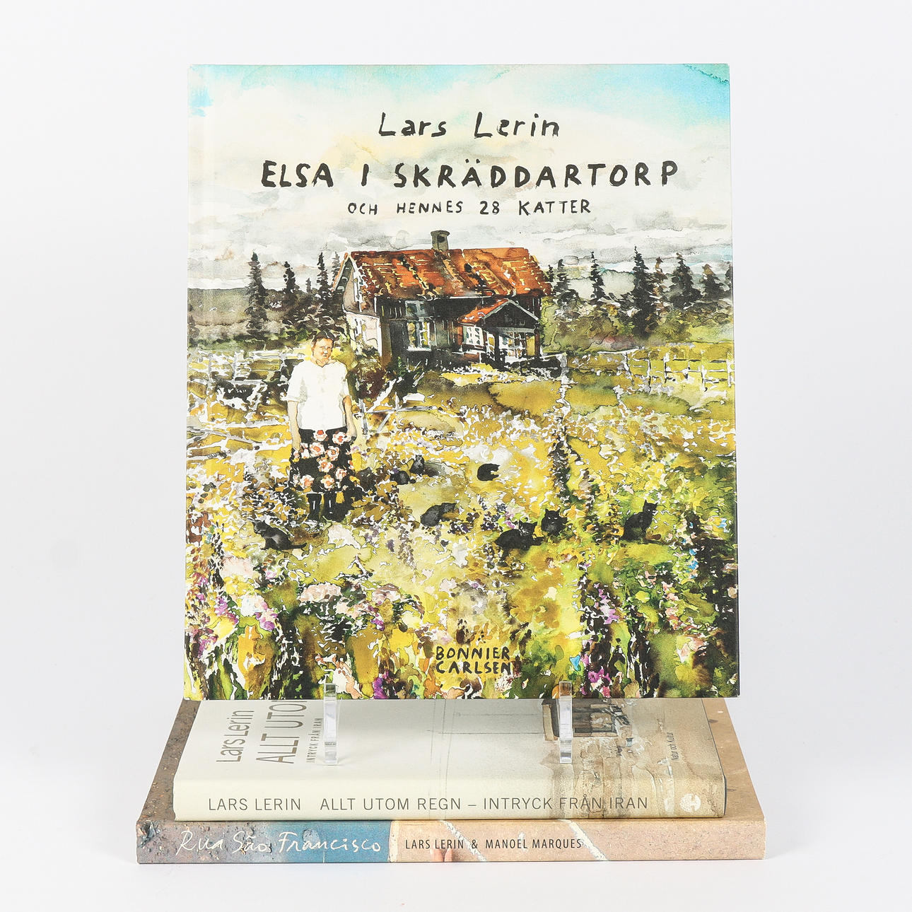 BOOKS 3 pieces, Lars Lerin.