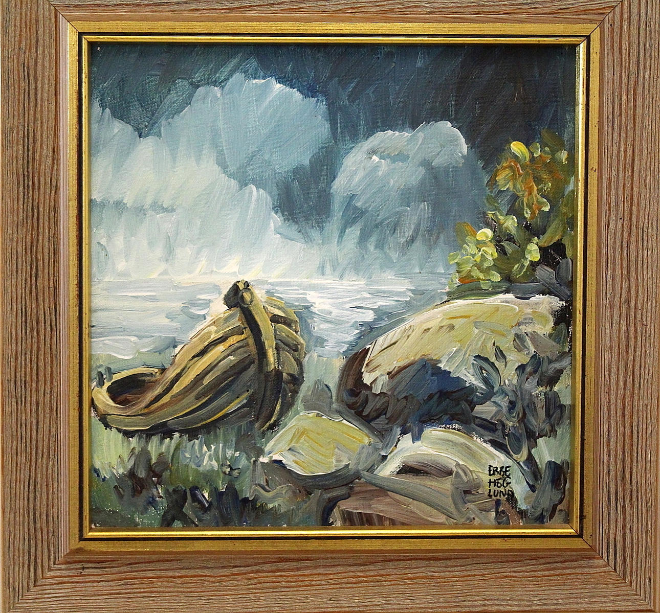 EBBE HÖGBERG. olja på duk, ekan, signerad.