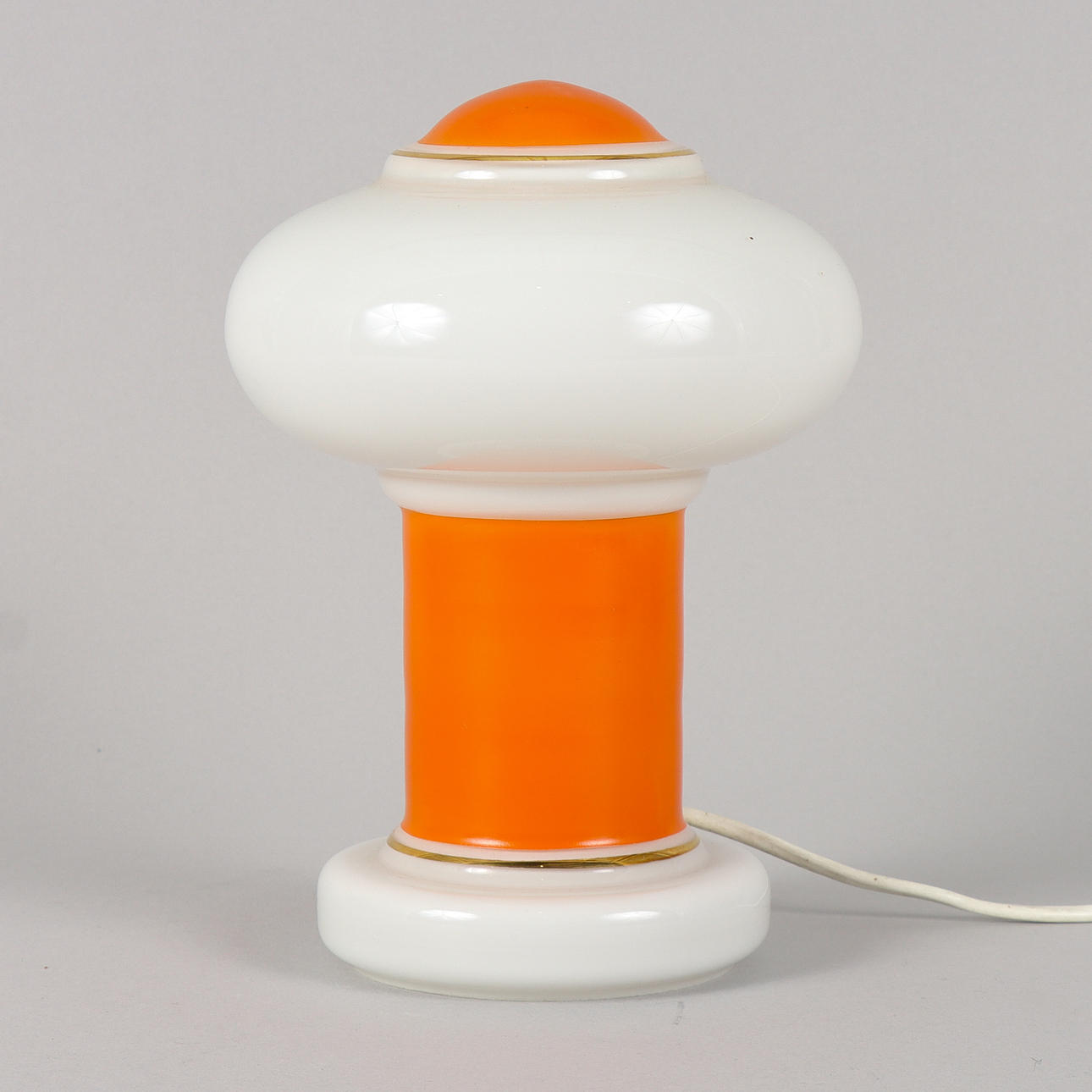 TABLE LAMP, glass, 1960s/70s.