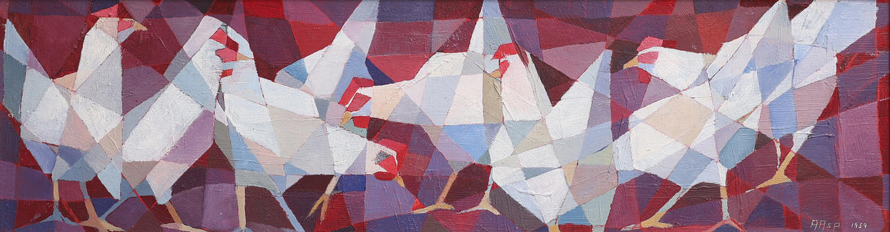 ARNE ASP. COMPOSITION WITH HENS.