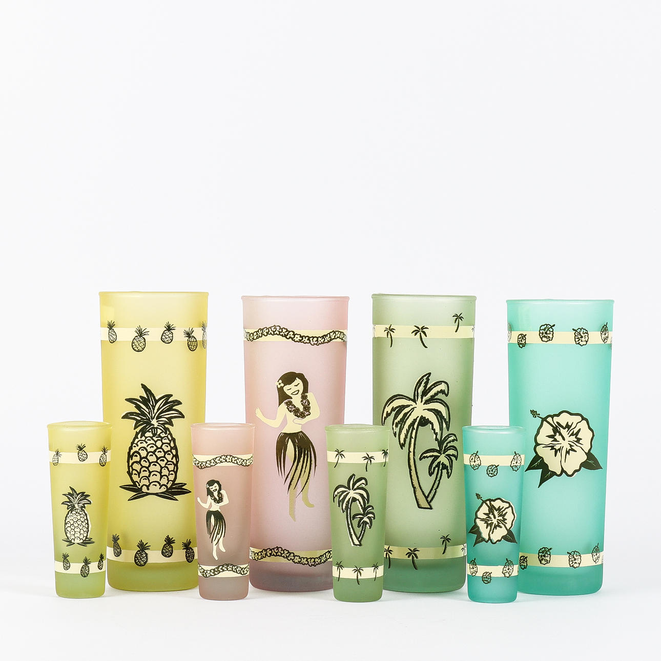 GLASS 8 pieces, Mexico.