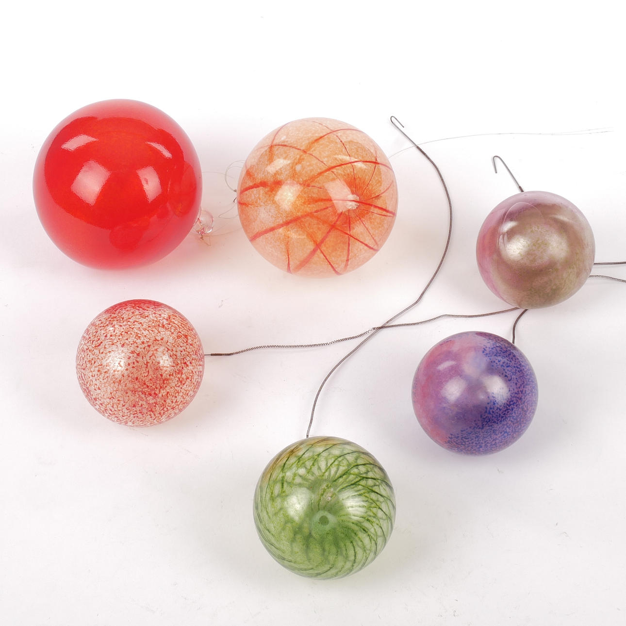 WINDOW HANGINGS, 6 pcs, glass.