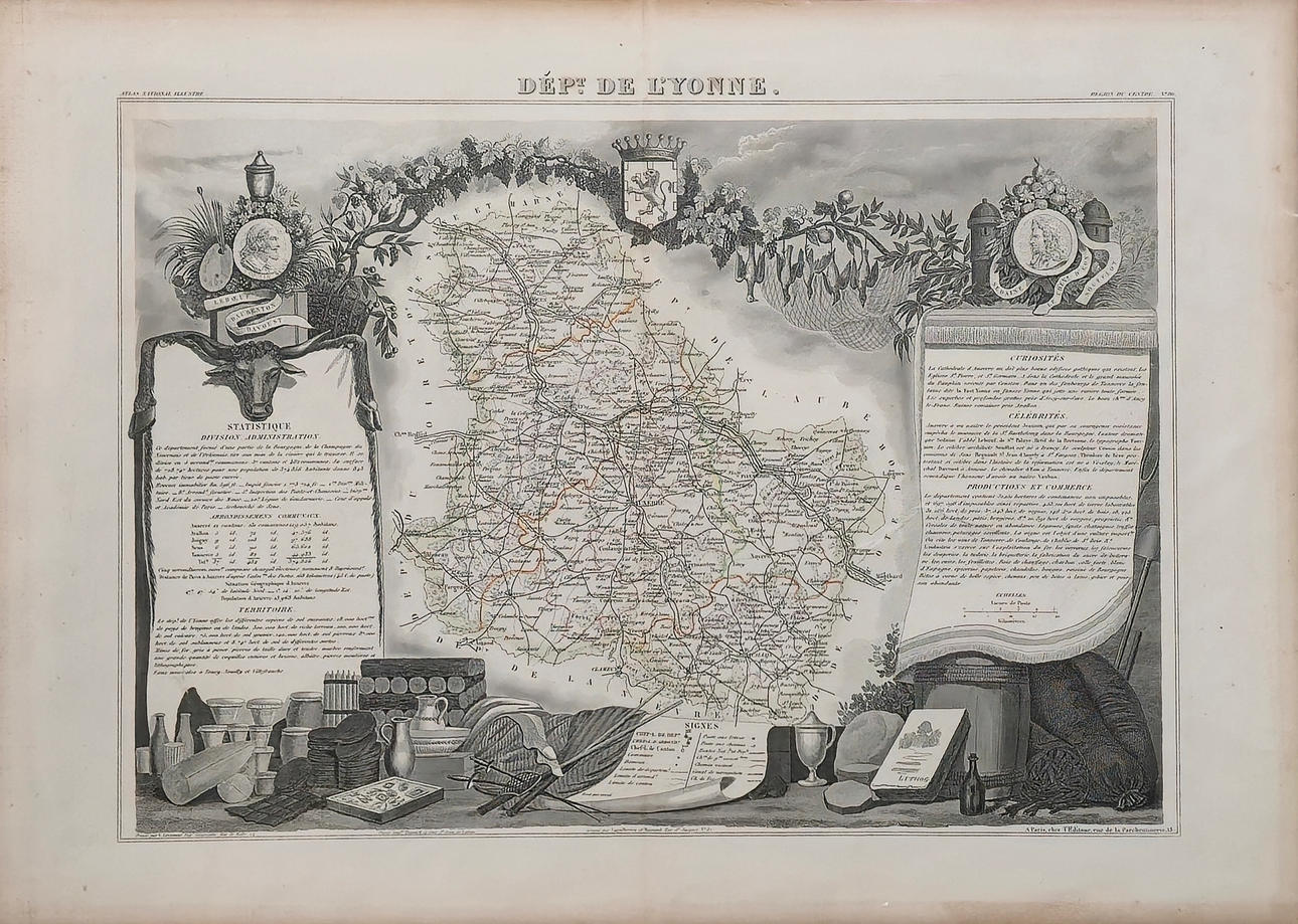 DÉPT DE L'YONNE. ENGRAVING ON PAPER.