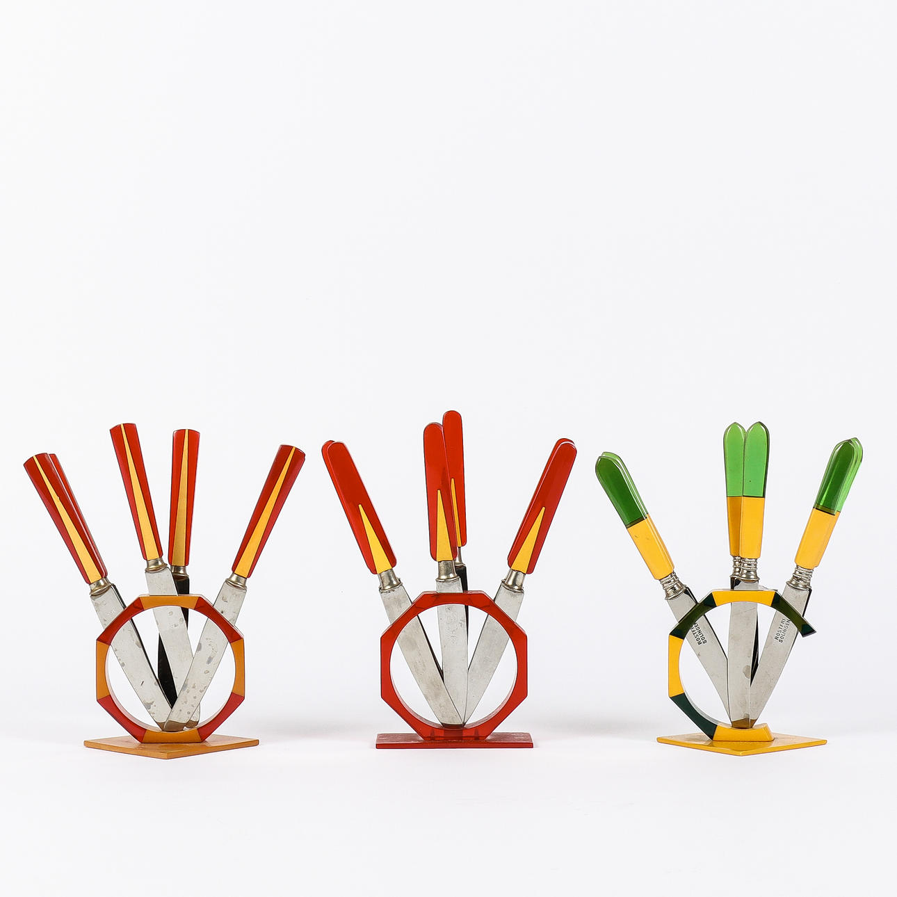 FRUIT KNIFE RESTS 3 pieces, retro.