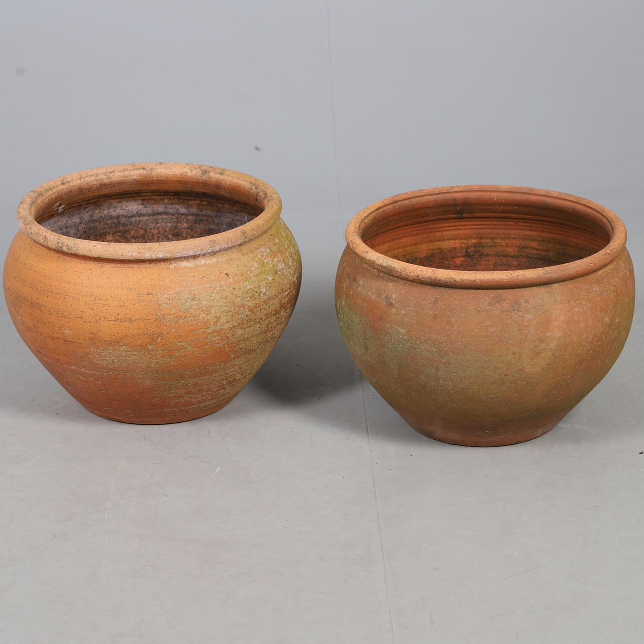 TWO TERRACOTTA POTS.