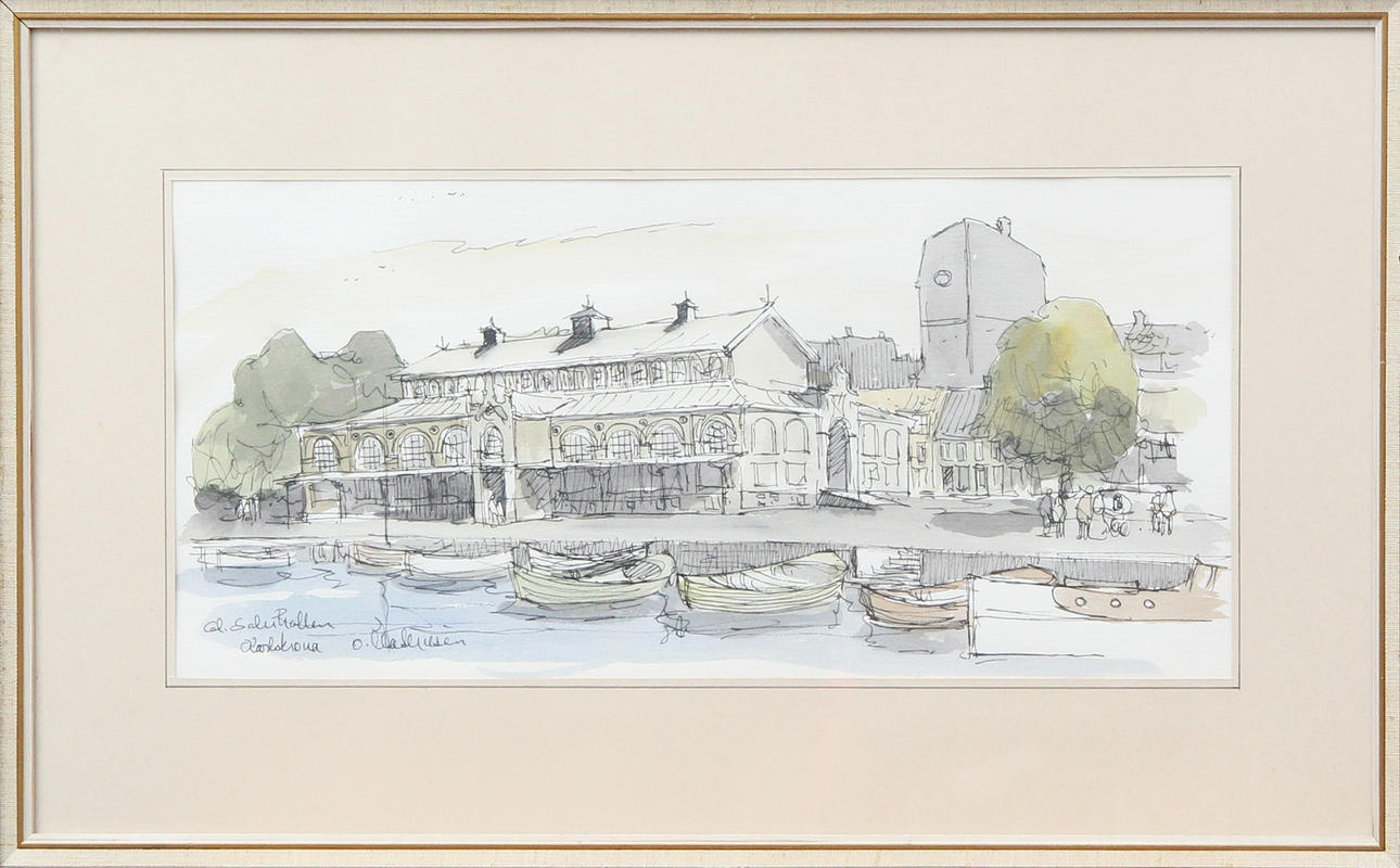 OLE MATHIESEN. WATERCOLOUR, Karlskrona, signed.