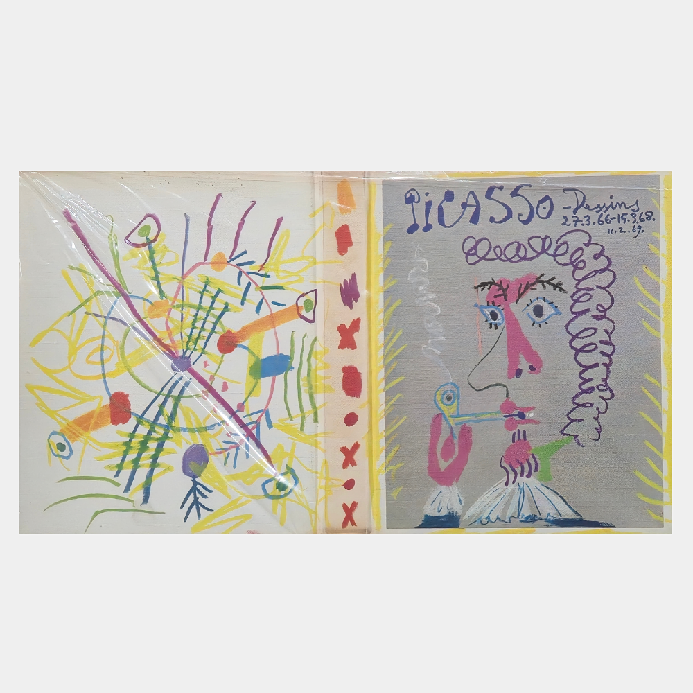 PICASSO. BOOK COVER "DESSINS" 1969.