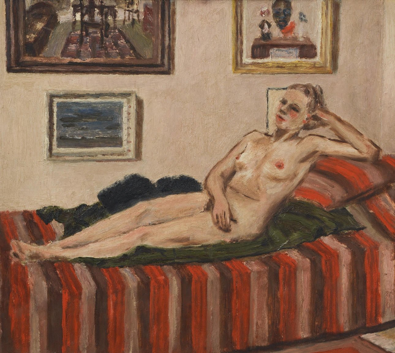 OKÄND KONSTNÄR. Female study, oil on panel, unsigned.