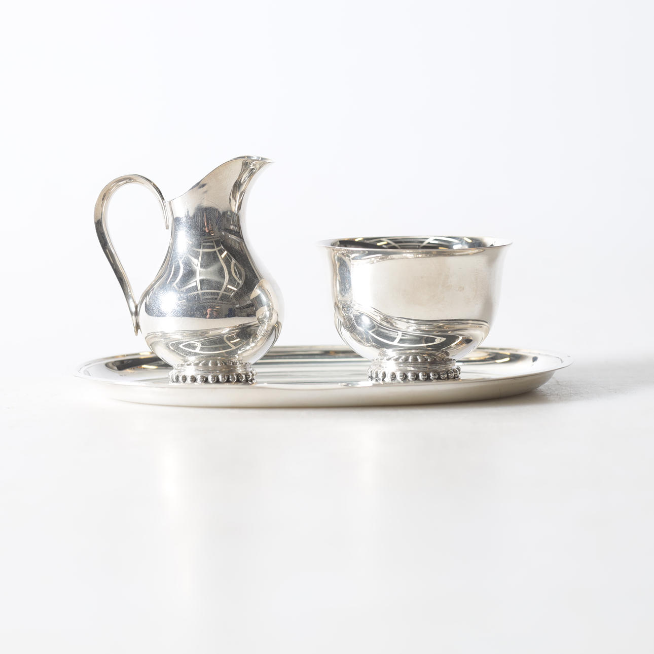 SERVERINGSSET, 3 delar, sterlingsilver. Totalvikt ca 248,7 gram.