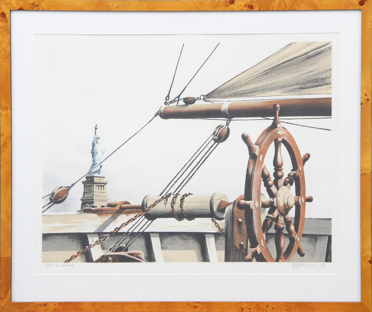 NILS E JOHANSSON. LITHOGRAPH, signed, 1987.