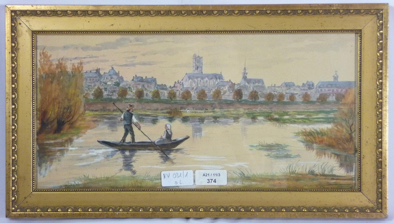 OKÄND KONSTNÄR. stadsbild.