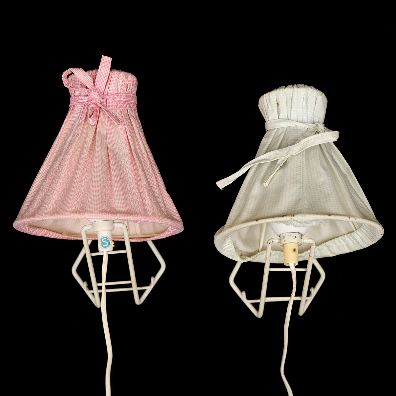 LAMPS, a pair, for string shelf, Aneta.