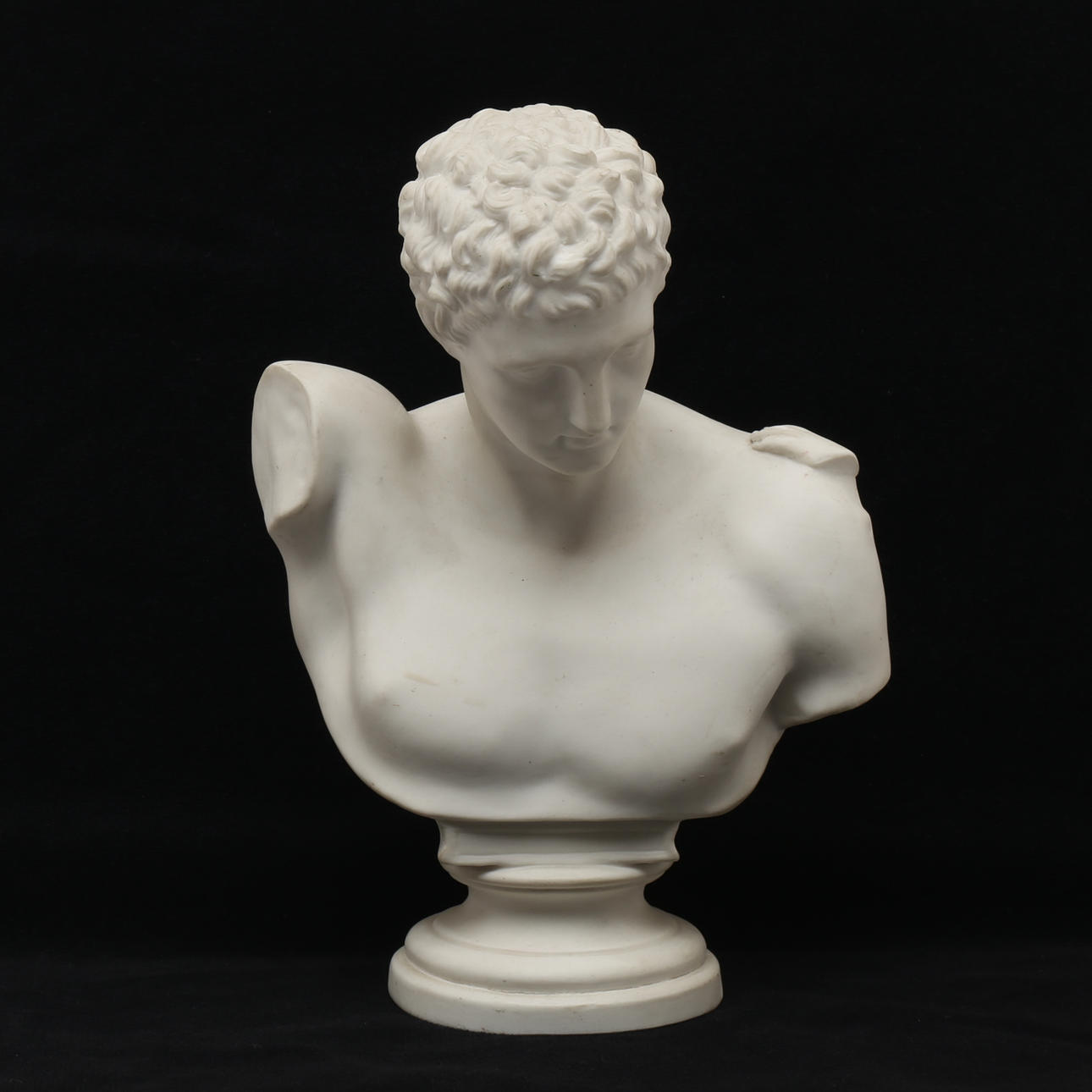 FIGURIN, parian, "Hermes", Gustavsberg, omkring 1900.