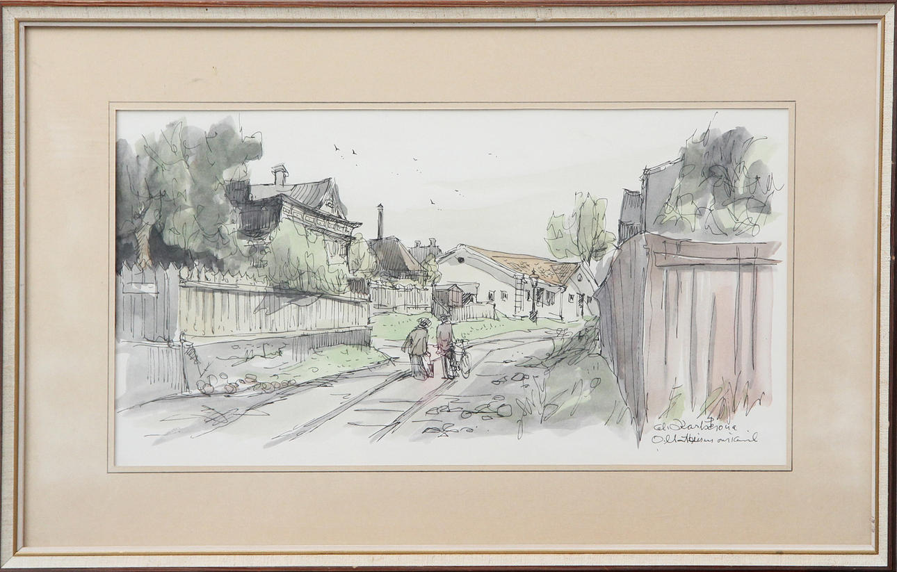 OLE MATHIESEN. WATERCOLOUR, Karlskrona, signed.