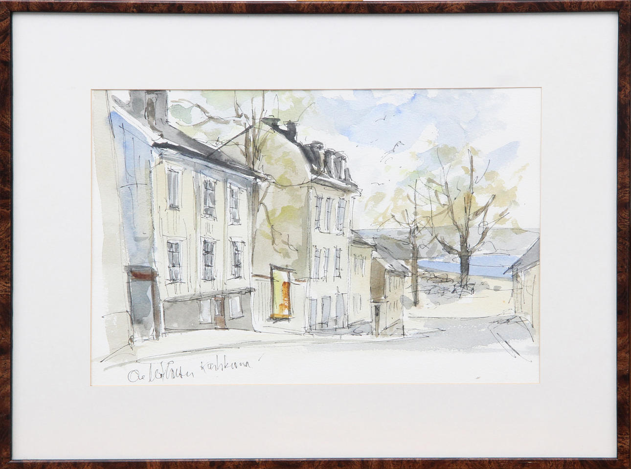 OLE MATHIESEN. WATERCOLOUR, Karlskrona, signed.