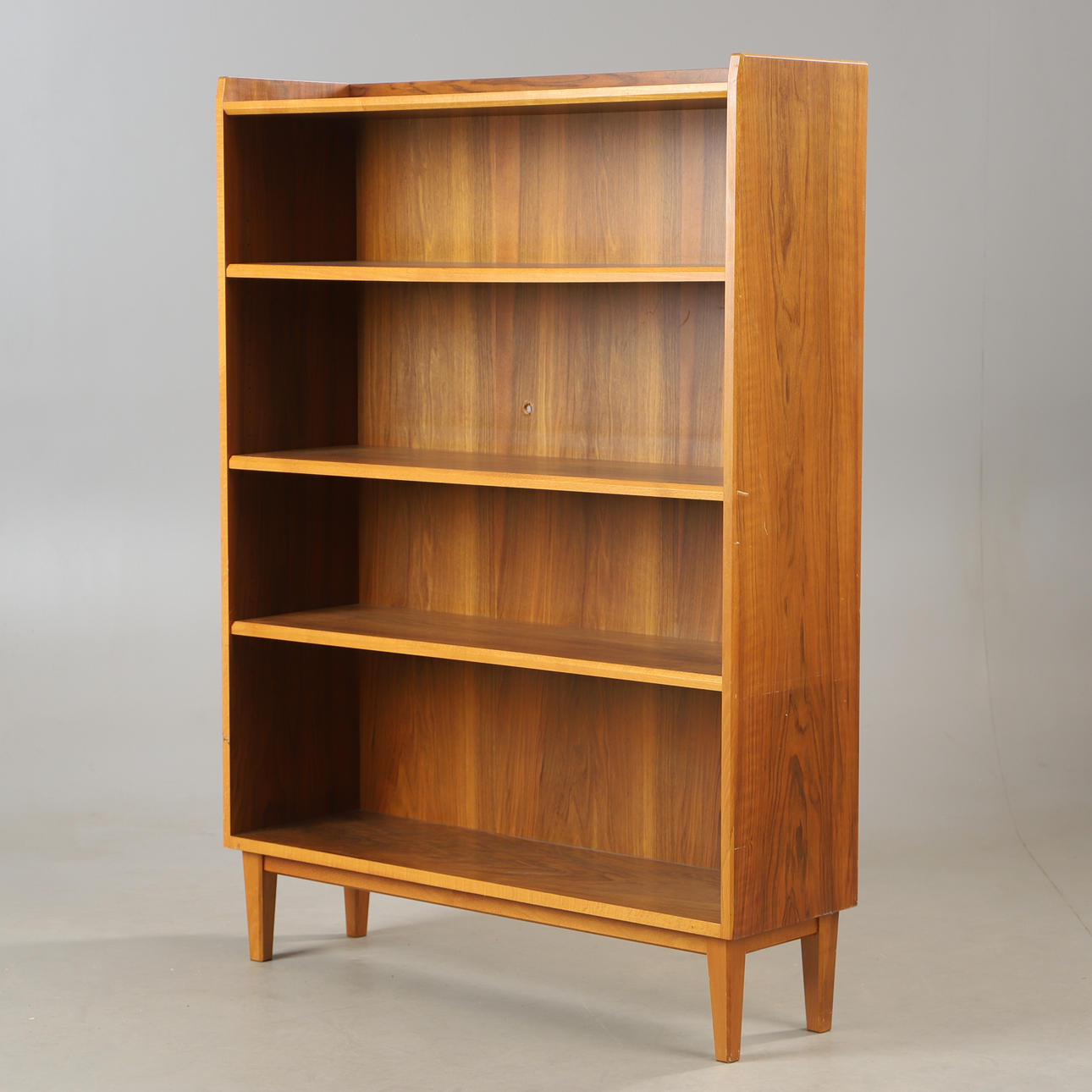 BOOKCASE, walnut, mid-20th century.