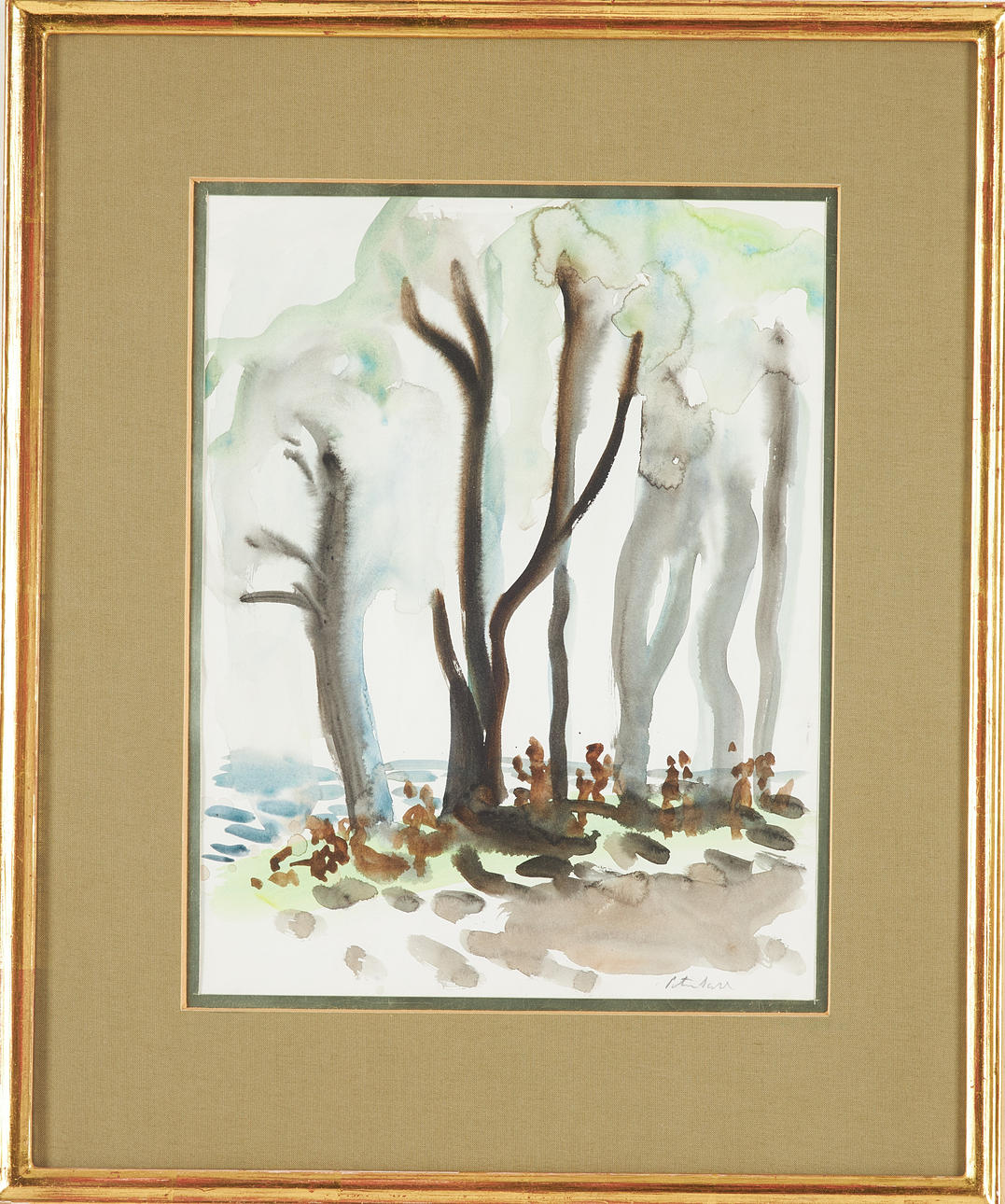 PETER DAHL. Watercolour, signed.